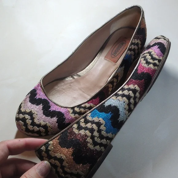 Missoni Knit Ballet Flats, Size 36.5